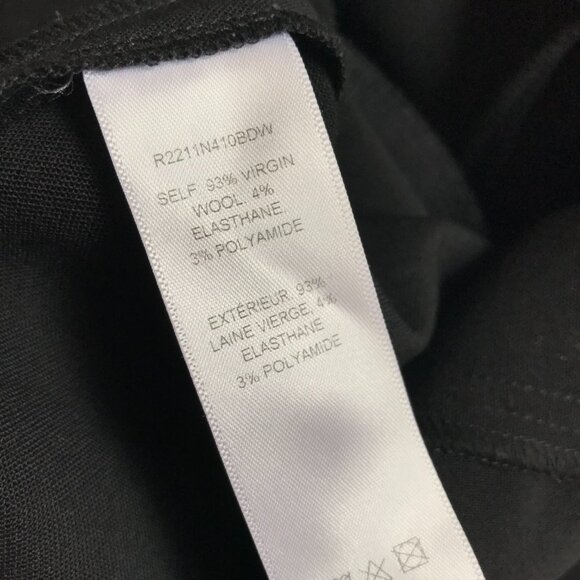 Carolina Herrera Diane High Rise Wide Leg Pants Womens 10 Black Virgin Wool - Picture 8 of 13